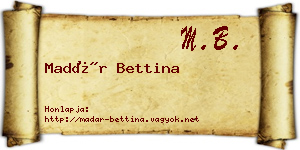 Madár Bettina névjegykártya