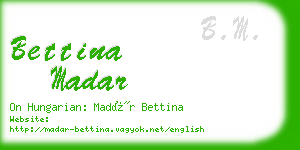 bettina madar business card